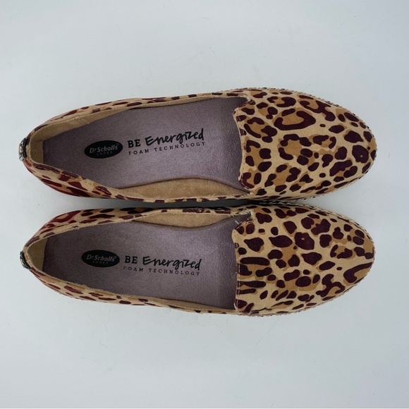 Dr. Scholl's Women Find Me Leopard Print Espadrille Size 8 Loafer Brown/Burgundy - Picture 6 of 11